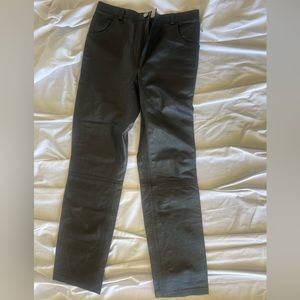 Black womens leather pants